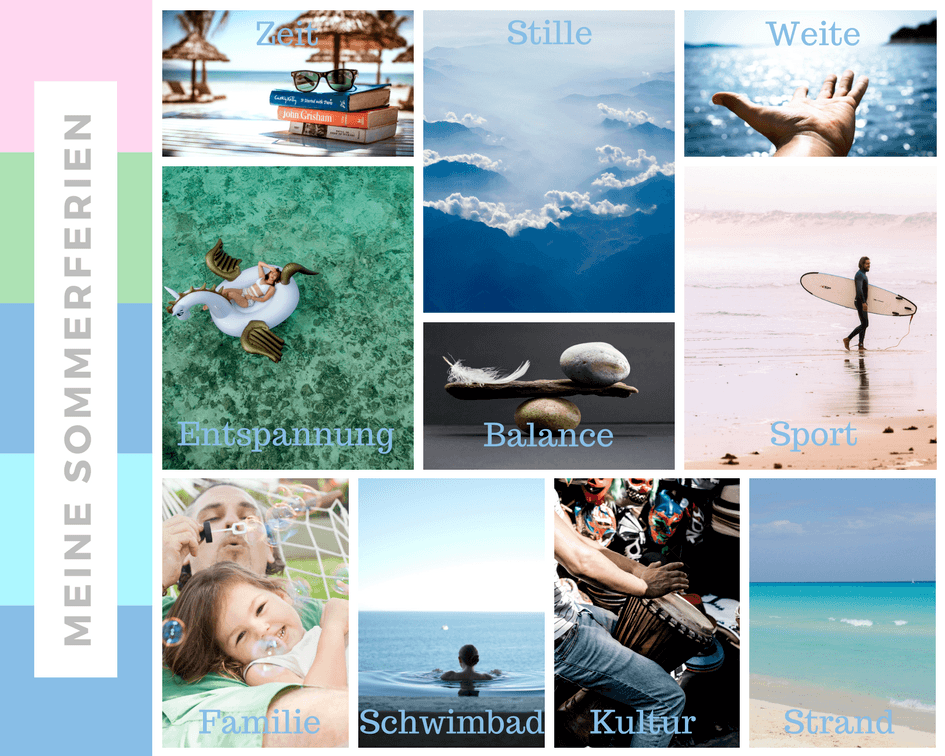Visions Board Sommerferien